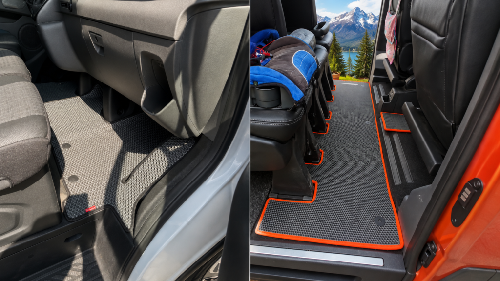 OMEVO EVA Fußmatten Ford Transit Custom 2. Gen – vordere und hintere Fußmatten.