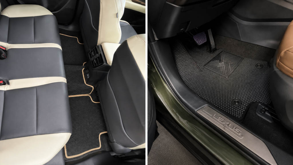 OMEVO EVA Fußmatten Lexus NX 2. Gen – Fahrermatte und Fußmatten für die hintere Sitzreihe.