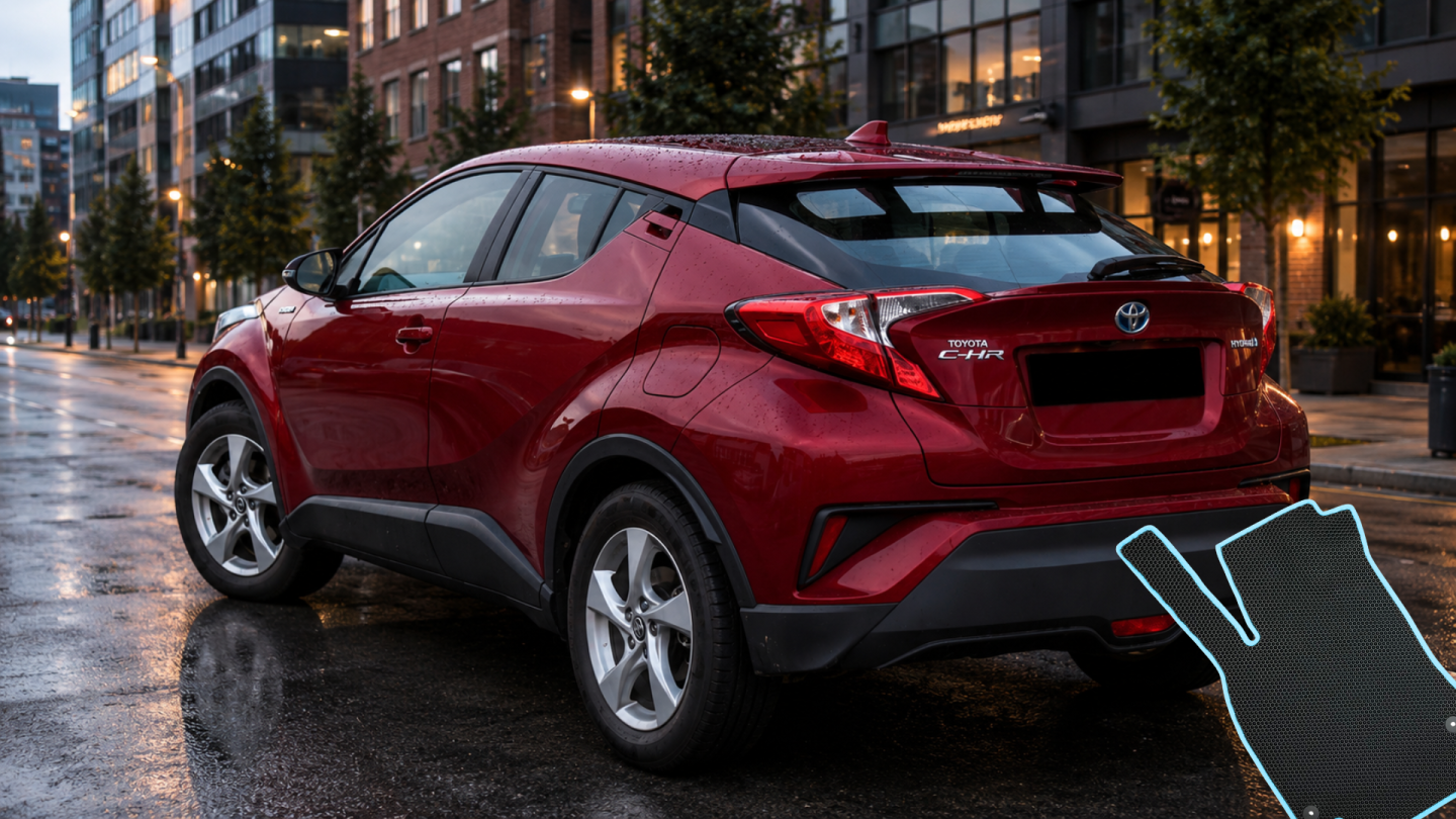 Fußmatten für Toyota C-HR (1. Gen) — EVA, Gummi oder Velours?