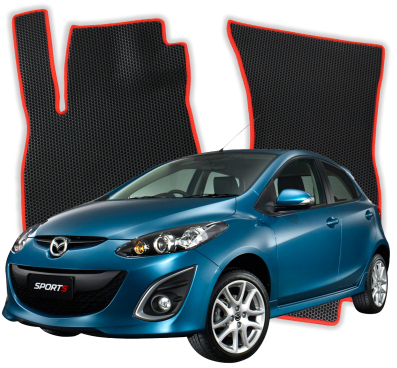 EVA Fußmatten für Mazda 2 DE/DH 2 gen Kompakt 5 Türer (2007-2014)