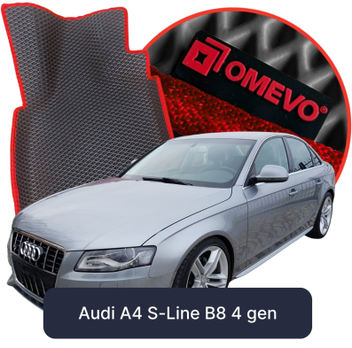 EVA Auto Fussmatten OMEVO 5D Pro fuer Audi A4 S-Line B8 4 gen Limousine (2007–2016)
