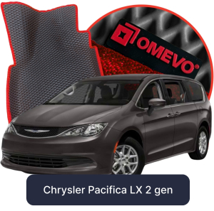 OMEVO 5D Pro EVA Fußmatten für Chrysler Pacifica 8-sitzig Benzin 2. gen Minivan (2016-2025)