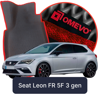 OMEVO 5D Pro EVA Fußmatten für Seat Leon 5F 3. gen Hatchback 5-türig (2012-2020)