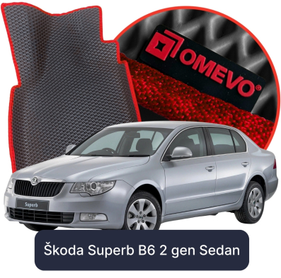 OMEVO 5D Pro EVA Fußmatten für Škoda Superb B6 2. gen Sedan (2008-2015)