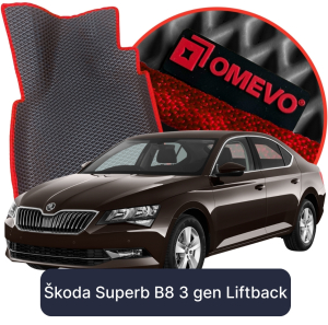 OMEVO 5D Pro EVA Fußmatten für Škoda Superb B8 3. gen Liftback (2015-2024)
