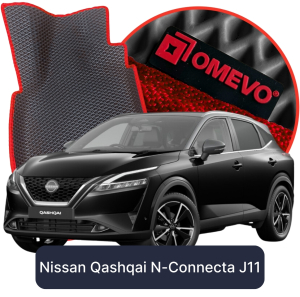 OMEVO 5D Pro EVA Fußmatten für Nissan Qashqai N-Connecta J11 2. gen SUV (2013-2021)