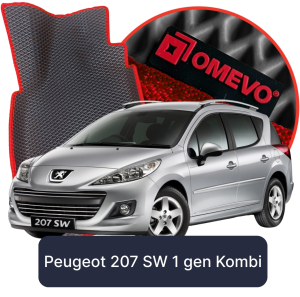 OMEVO 5D Pro EVA Fußmatten für Peugeot 207 SW 1. gen Kombi (2006-2014)
