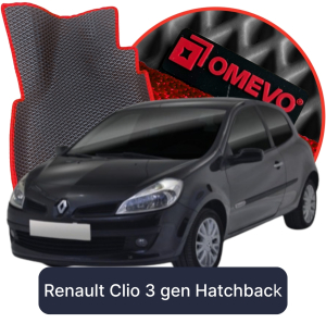 OMEVO 5D Pro EVA Fußmatten für Renault Clio vor Facelift (bis 2009) 3. gen Hatchback 5-türig (2005-2012)