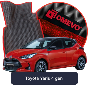 OMEVO 5D Pro EVA Fußmatten für Toyota Yaris 4. gen Hatchback 5-türig (2020-2025)