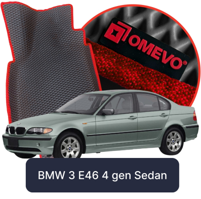 OMEVO 5D Pro EVA Fußmatten für BMW 3 E46 4. gen Sedan (1998-2007)