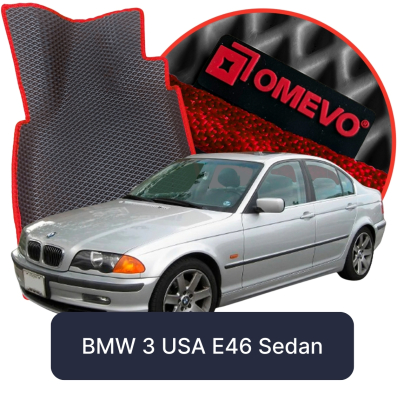 OMEVO 5D Pro EVA Fußmatten für BMW 3 USA E46 4. gen Sedan (1998-2007)
