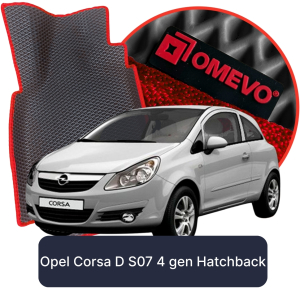 OMEVO 5D Pro EVA Fußmatten für Opel Corsa D S07 4. gen Hatchback 3-türig (2006-2014)