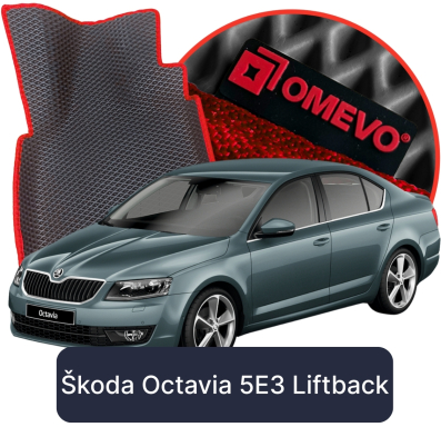 OMEVO 5D Pro EVA Fußmatten für Škoda Octavia 5E3 3. gen Liftback (2013-2020)
