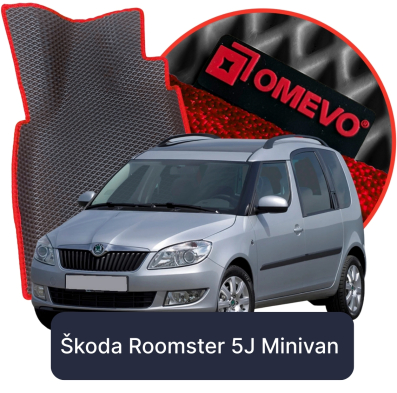 EVA Auto Fussmatten OMEVO fuer Skoda Roomster 5J 1 gen Minivan (2006–2015)