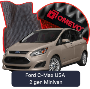OMEVO 5D Pro EVA Fußmatten für Ford C-Max USA 2. gen Minivan (2010-2020)