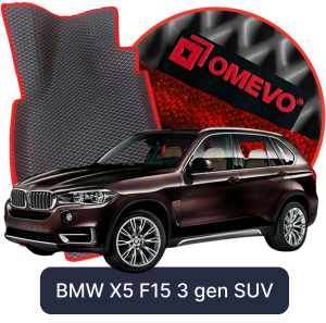 OMEVO 5D Pro EVA Fußmatten für BMW X5 7-sitzig F15 3. gen SUV (2013-2018)