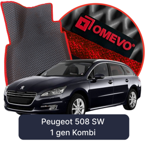 OMEVO 5D Pro EVA Fußmatten für Peugeot 508 SW 1. gen Kombi (2010-2018)