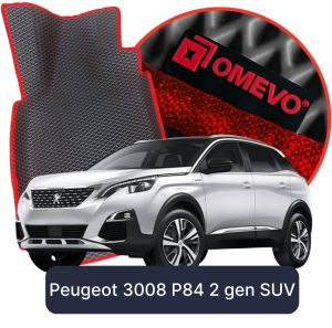 OMEVO 5D Pro EVA Fußmatten für Peugeot 3008 P84 2. gen SUV (2016-2024)