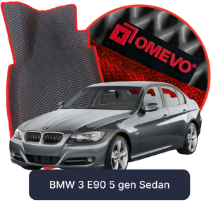 OMEVO 5D Pro EVA Fußmatten für BMW 3 E90 5. gen Sedan (2004-2012)