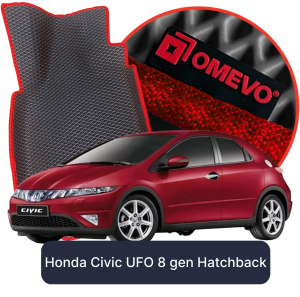 OMEVO 5D Pro EVA Fußmatten für Honda Civic UFO 8. gen Hatchback 5-türig (2006-2011)