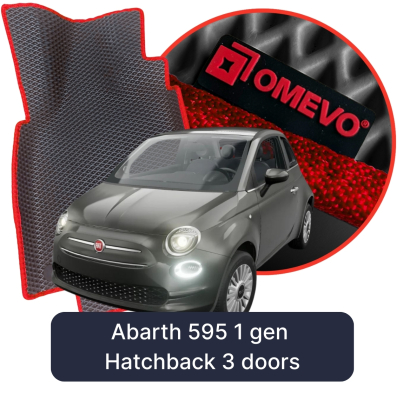 EVA Auto Fussmatten OMEVO fuer Abarth 595 1 gen Hatchback 3 Tueren (2015–2024)