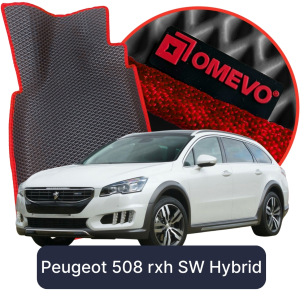 OMEVO 5D Pro EVA Fußmatten für Peugeot 508 rxh SW Hybrid 1. gen Kombi (2010-2018)