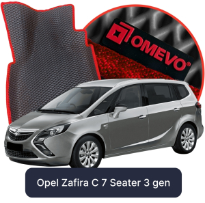 OMEVO 5D Pro EVA Fußmatten für Opel Zafira C 7-sitzig 3. gen Minivan (2011-2019)