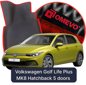 OMEVO 5D Pro EVA Fußmatten für Volkswagen Golf Life Plus MK8 8. gen Hatchback 5-türig (2019-2025)