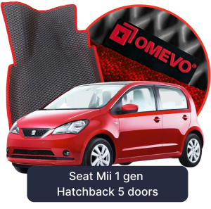 OMEVO 5D Pro EVA Fußmatten für Seat Mii 1. gen Hatchback 5-türig (2011-2019)