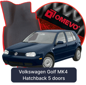 OMEVO 5D Pro EVA Fußmatten für Volkswagen Golf MK4 4. gen Hatchback 5-türig (1998-2005)