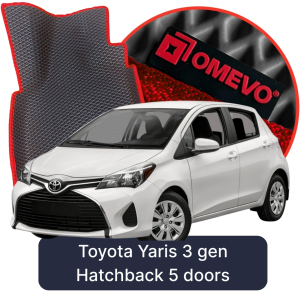 OMEVO 5D Pro EVA Fußmatten für Toyota Yaris 3. gen Hatchback 5-türig (2011-2020)