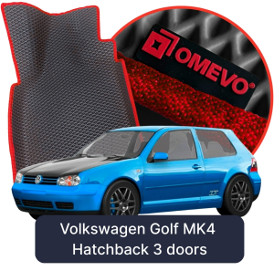 OMEVO 5D Pro EVA Fußmatten für Volkswagen Golf MK4 4. gen Hatchback 3-türig (1998-2005)