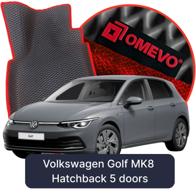 OMEVO 5D Pro EVA Fußmatten für Volkswagen Golf MK8 8. gen Hatchback 5-türig (2019-2025)
