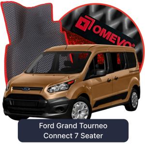 OMEVO 5D Pro EVA Fußmatten für Ford Grand Tourneo Connect 7-sitzig 2. gen KombiVan (2013-2022)