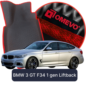 OMEVO 5D Pro EVA Fußmatten für BMW 3 GT F34 1 gen Liftback (2013-2021)