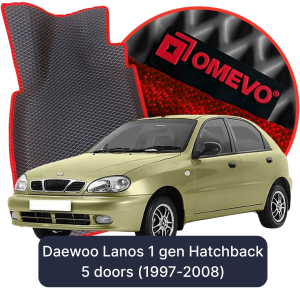 OMEVO 5D Pro EVA Fußmatten für Daewoo Lanos 1 gen Hatchback 5 Türen (1997-2008)