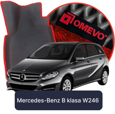OMEVO 5D Pro EVA Fußmatten für Mercedes-Benz B-Klasse W246 2 gen Minivan (2011-2018)