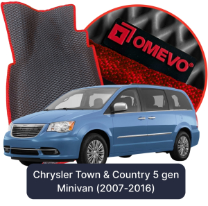 OMEVO 5D Pro EVA Fußmatten für Chrysler Town & Country 5 gen Minivan (2007-2016)