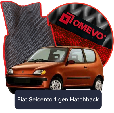 OMEVO 5D Pro EVA Fußmatten für Fiat Seicento 1 gen Hatchback (1997-2010)
