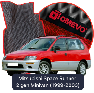 OMEVO 5D Pro EVA Fußmatten für Mitsubishi Space Runner 2 gen Minivan (1999-2003)