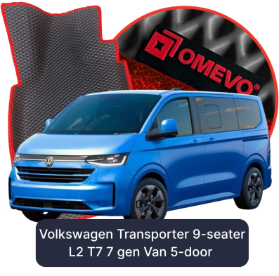 EVA Autoteppiche OMEVO für Volkswagen Transporter 9-Sitzer L2 T7 7 gen Van 5-Türer (2024-2025)