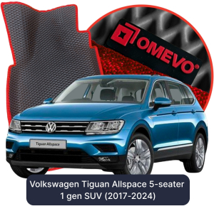 OMEVO 5D Pro EVA Fußmatten für Volkswagen Tiguan Allspace 5-Sitzer 1 gen SUV (2017-2024)