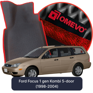 OMEVO 5D Pro EVA Fußmatten für Ford Focus 1 gen Kombi 5-Türer (1998-2004)