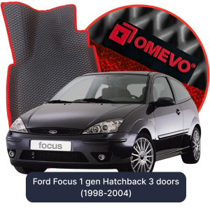 OMEVO 5D Pro EVA Fußmatten für Ford Focus 1 gen Schrägheck 3-Türer (1998-2004)