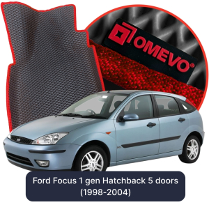OMEVO 5D Pro EVA Fußmatten für Ford Focus 1 gen Schrägheck 5-Türer (1998-2004)