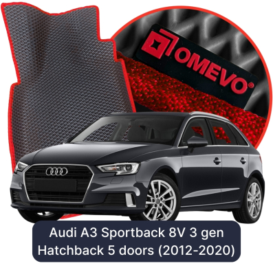 EVA Autoteppiche OMEVO für Audi A3 Sportback 8V 3 gen Schrägheck 5-Türer (2012-2020)