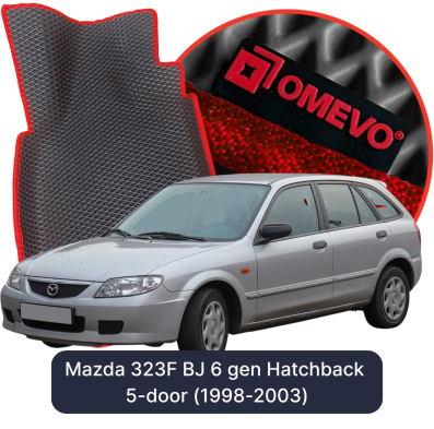 EVA Autoteppiche OMEVO für Mazda 323F BJ 6 gen Schrägheck 5-Türer (1998-2003)