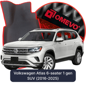 OMEVO 5D Pro EVA Fußmatten für Volkswagen Atlas 6-Sitzer 1 gen SUV (2016-2025)