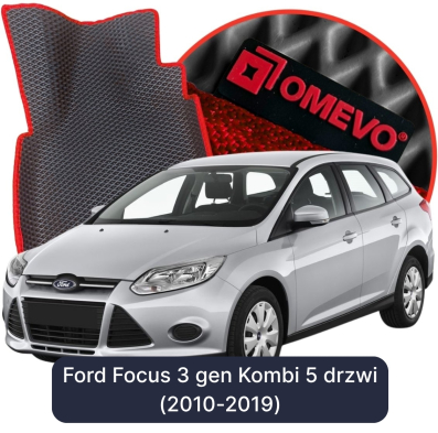 OMEVO 5D Pro EVA Fußmatten für Ford Focus 3. gen Kombi 5-türig (2010-2019)