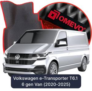 OMEVO 5D Pro EVA Fußmatten für Volkswagen e-Transporter 2 Sitzer T6.1 6 gen Van (2020-2025)